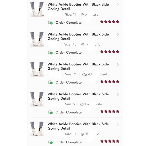 White Ankle Booties With Black Side Goring Detail - Picture 9 of 10